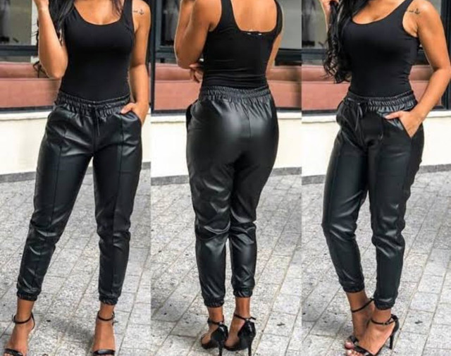 roupas couro fake