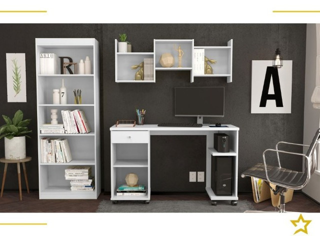 Conjunto Home Office Millon Branco *novo na caixa