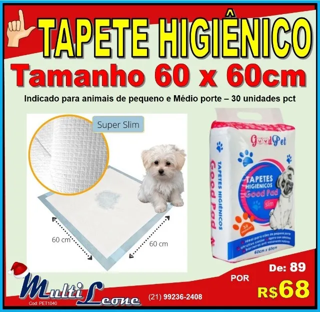Tapete Higiênico Good Pad 60 x 60 - 30 Unidades