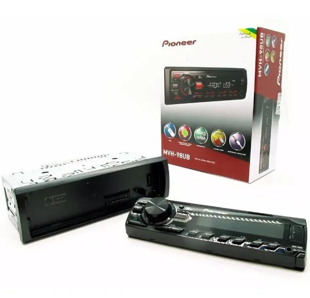 Aparelho Mp3 Player Pioneer Mvh-98ub Usb Frente Removivel - Foto 2