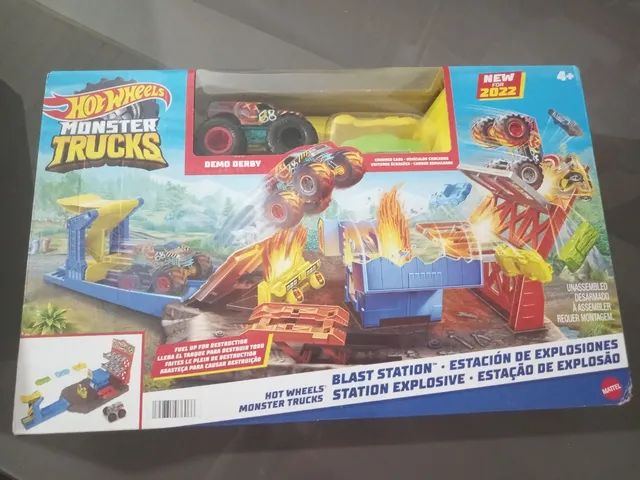 Hot Wheels Pista Monster Truck Estação De Explosão - Mattel
