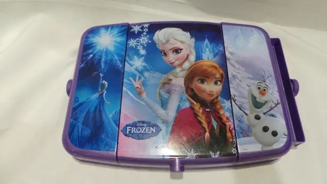 Mini penteadeira frozen da disney em plástico com 2 gavetas e espelho linda!! - Foto 2