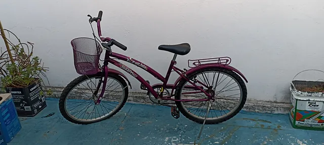 Bicicleta Super Fort com Garupa Aro 26 Violeta - Colli Bike