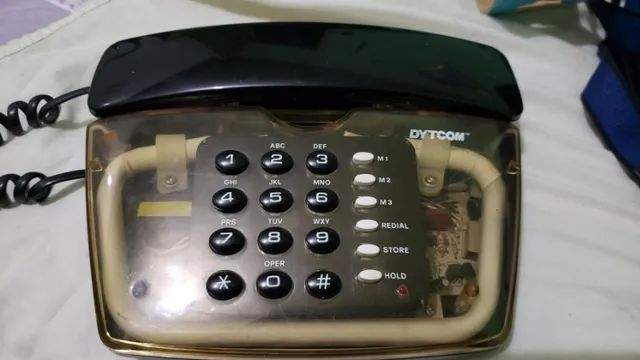 Antigo telefone de mesa retro  dytcom testado funcionando 100%