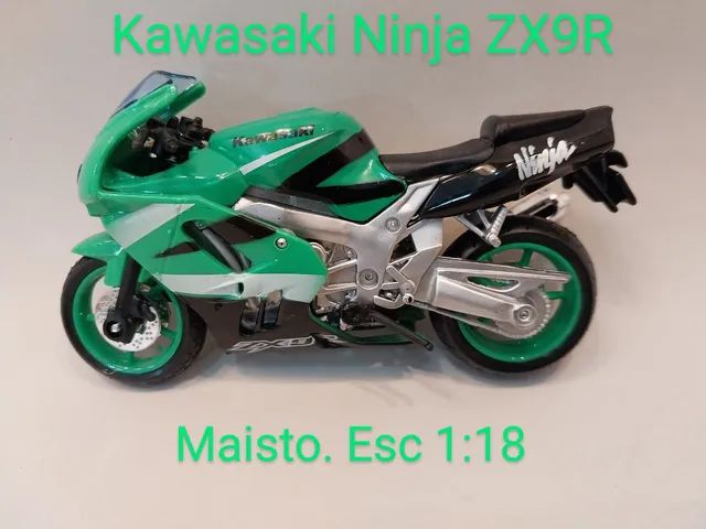 １／１８　
ホンダ　ＮＳＸ　０４　ＪＧＴＣ#３２ Miniatura Maisto<br>Esc 1:18-Metal Moto Kawasaki Ninja ZX9R Verde