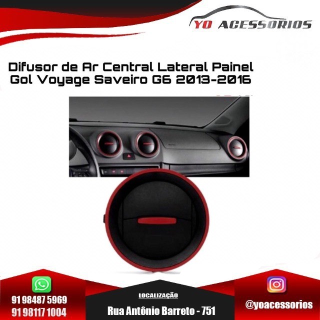 Difusor de ar Central painel Gol Voyage Saveiro G6 13 a 16