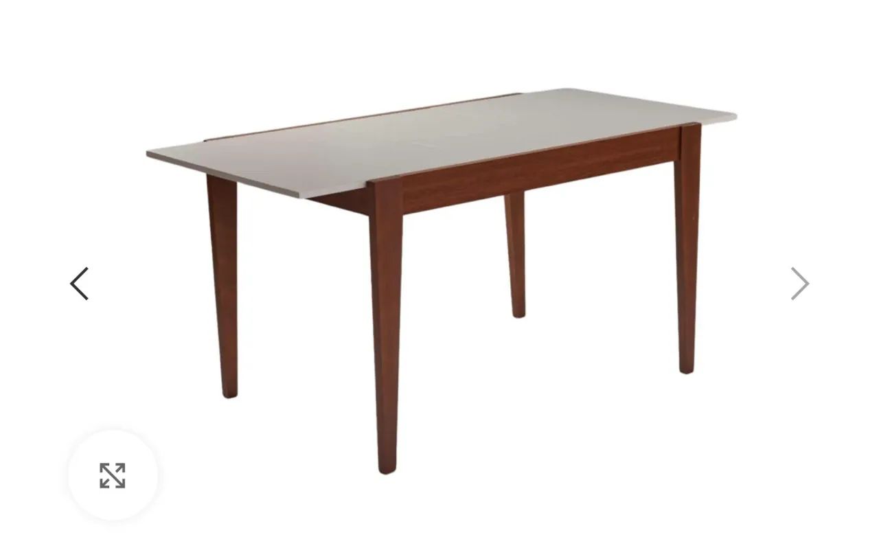 MESA EXTENSIVA CARMO S/VIDRO 120X80 MEL/OFF r87 - Foto 2