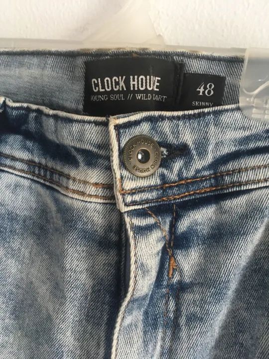 Calça jeans clock fashion house