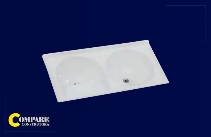 TANQUE DUPLO 0,85x45cm BRANCO - DURAFORT