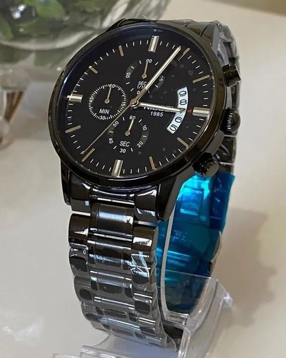 Relógio ORIGINAL Nibosi/design de luxo/vidro safira/aço /cronógrafos funcionais - Foto 6