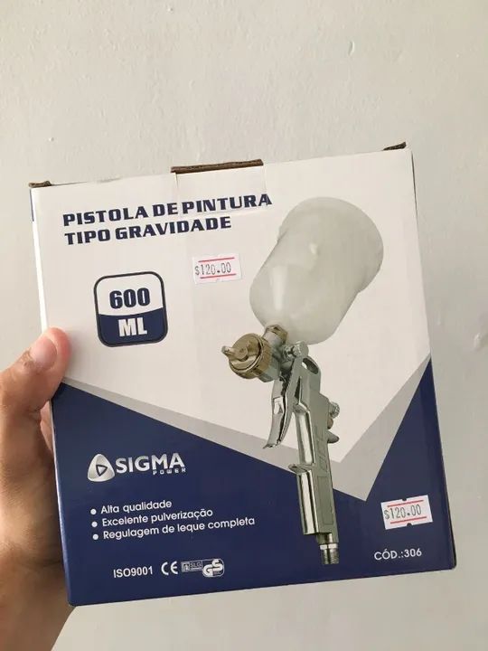 Pistola de Pintura Tipo Gravidade SIGMA - 600ML
