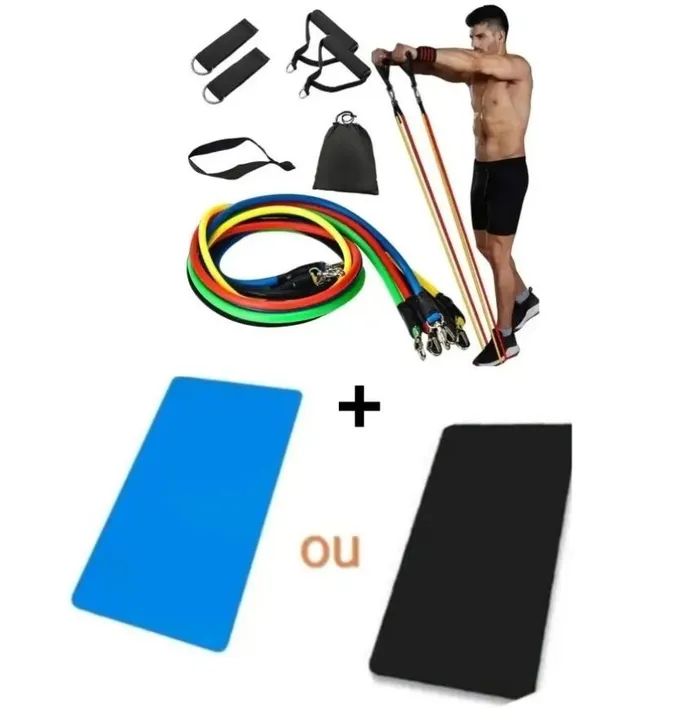 Kit elásticos + colchonete Eva 
