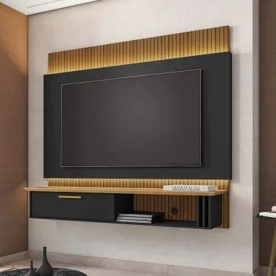 Painel Paris Impressão 3D para TV até 65 Polegadas Off/Nature rf544 - Foto 2