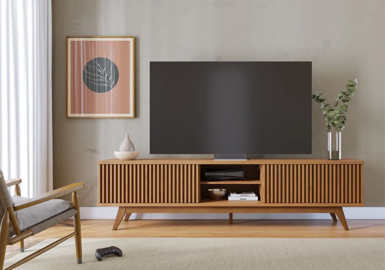 Rack Bancada Ripado para Tvs até 75" t654