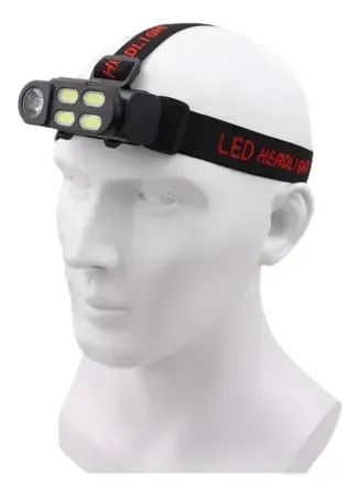 Lanterna de cabeça Recarregavel Led Regulavel 120 Lm + 4 Cob - Foto 6