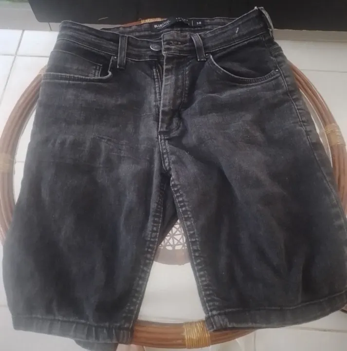 Shorts Jeans Masculino Preto