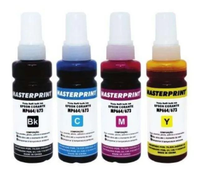 tinta epson corante masterprint 664 673