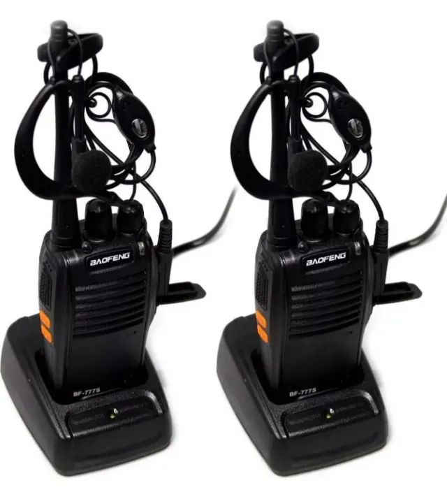 Par De Rádios Comunicador Baofeng Walktalk Bf-777s Microfone Cor Preto - Foto 2