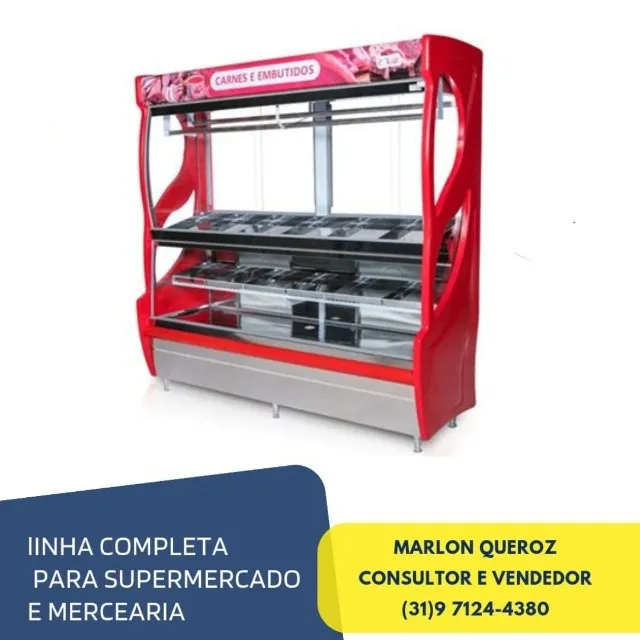 Balcao de Açougue Vertical Polar Luxo 2 Metros