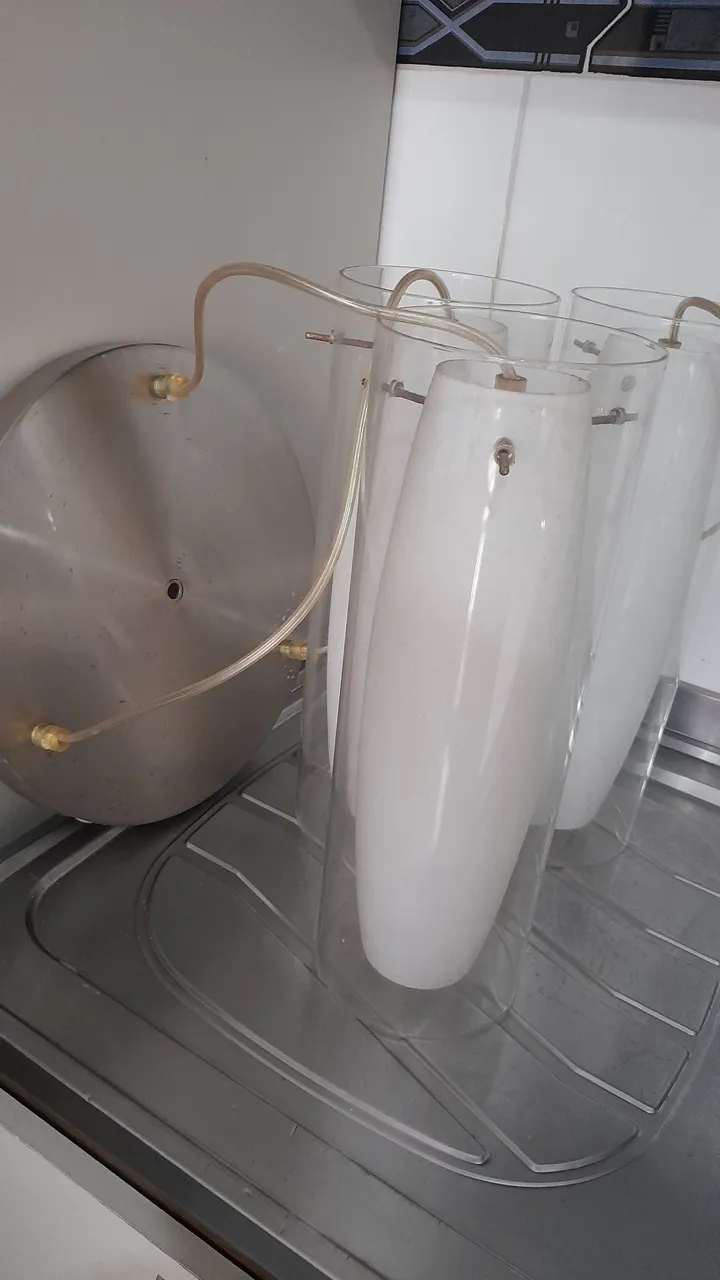 Lustre Moderno com Vidro Opalino