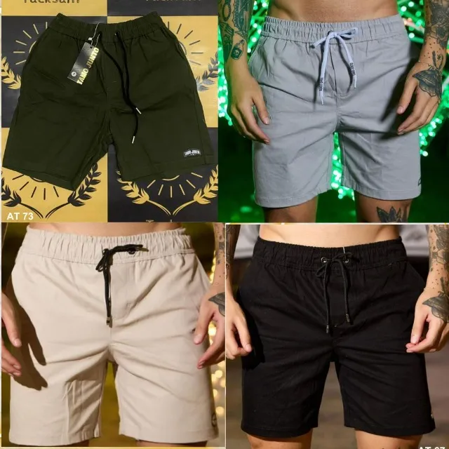 Bermuda Masculina Sarja Cinza Tam P M G GG 36 38 40 42 44 46 48