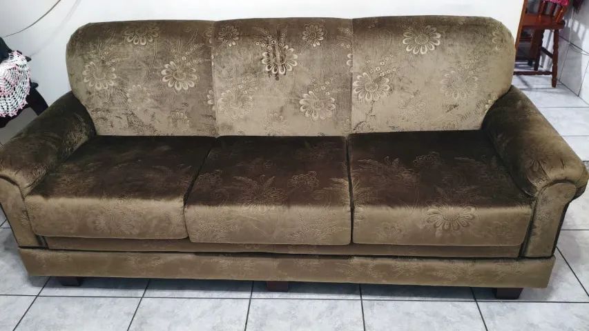 Sofá 2 e 3 lugares em Suede - Foto 2