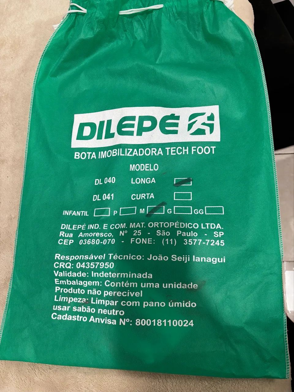 bota imobilizadora dilepé modelo longo (dl 040) - Foto 3