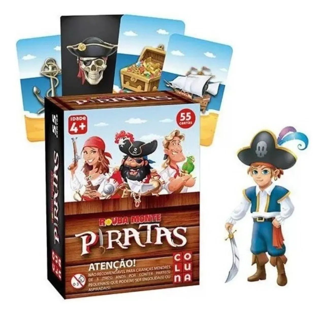 Jogo Diverso Rouba Montes Piratas 55 Cartas - Coluna - Foto 2