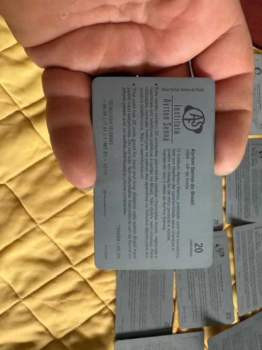 Cartões telefônicos de Fórmula 1 - Ayrton Senna - Foto 3