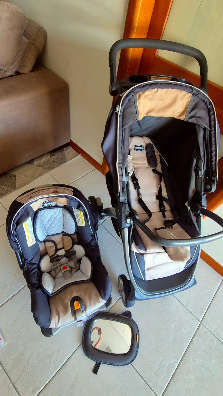 Carrinho de Bebê Bravo/Chicco com Bebê Conforto e Base Isofix  - Foto 3