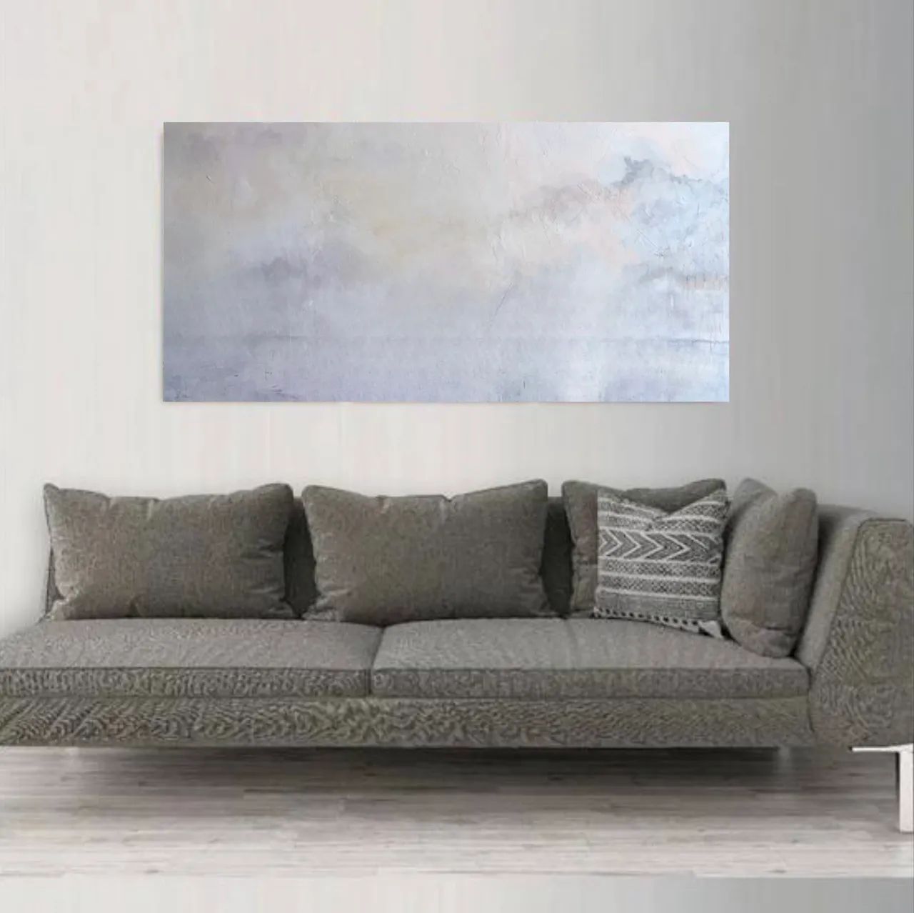 Quadros abstratos com textura em alto relevo feitos com espátula 