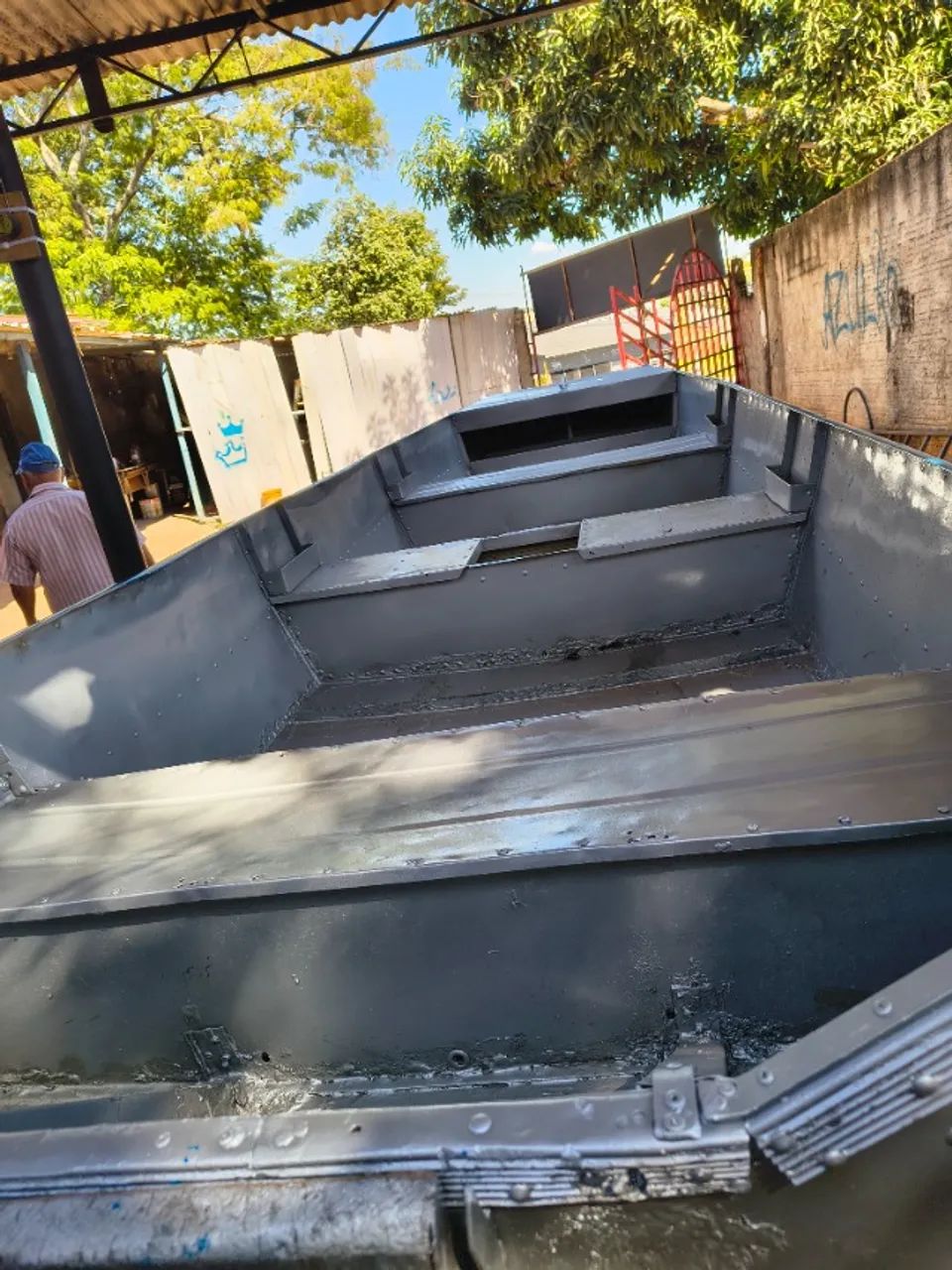 Canoa de aluminio conservada  5/5mts .Valor Pix 4.000 - Foto 2