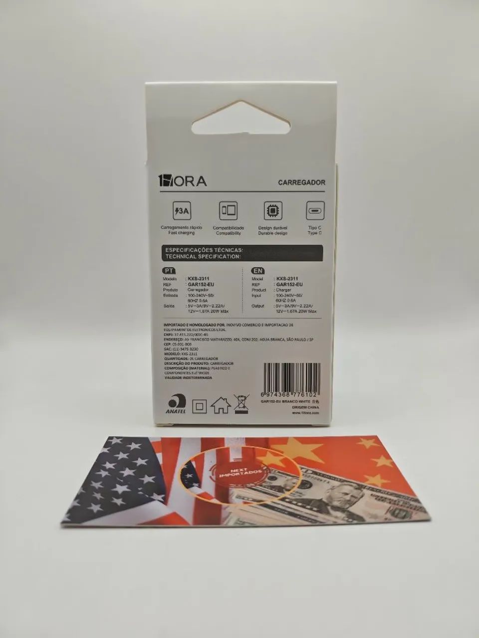 Carregador Rápido 1HORA Tipo-C 20W PD - NEXT IMPORTADOS - Foto 4