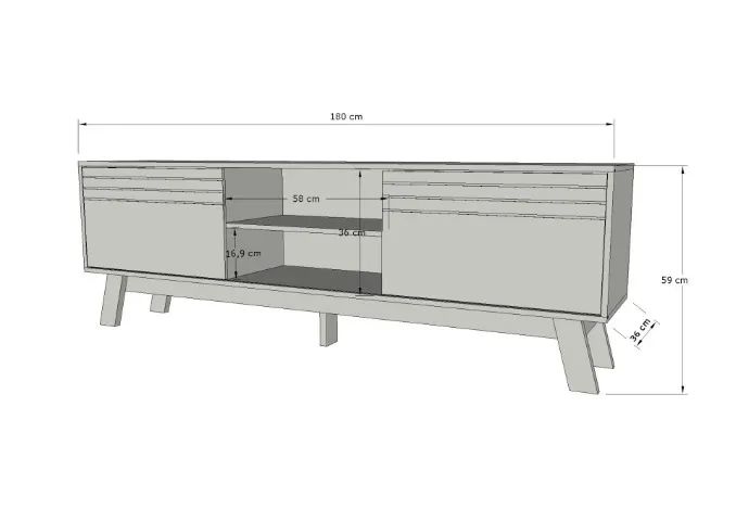 Rack Dubai 1,80M para tv Até 75 polegadas - Foto 2