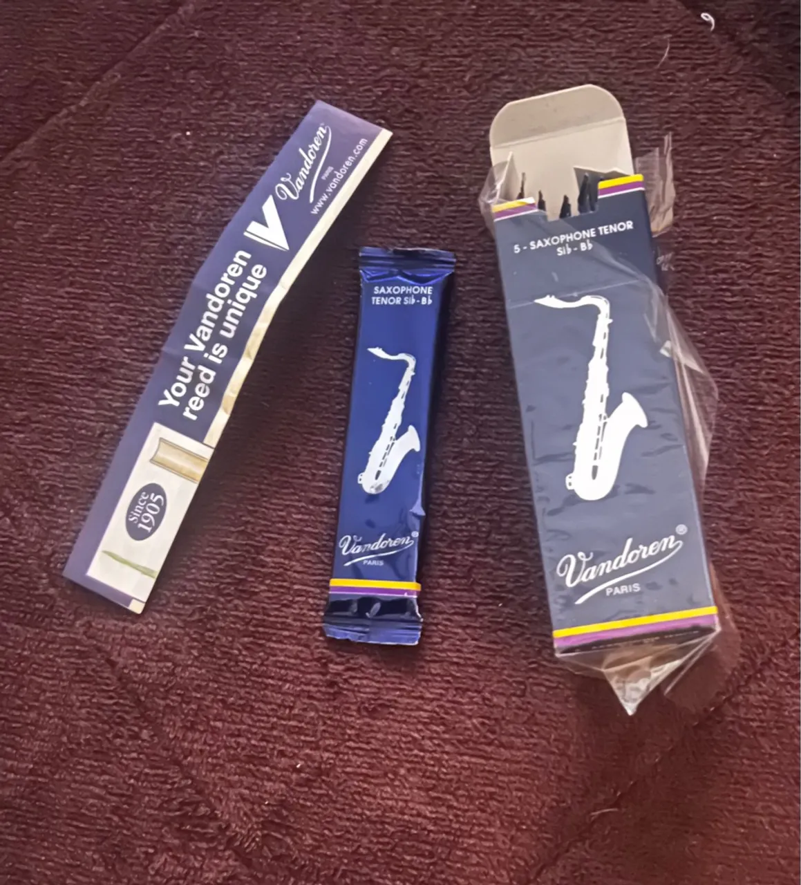 6 Palhetas Vandoren nº2 para Saxofone Tenor Sib-Bb - Novas e lacradas