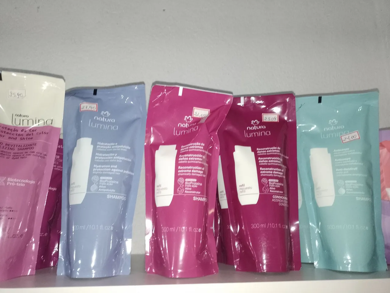 Refis Hidratante e Shampoos e condicionador Natura Lumina - NOVOS