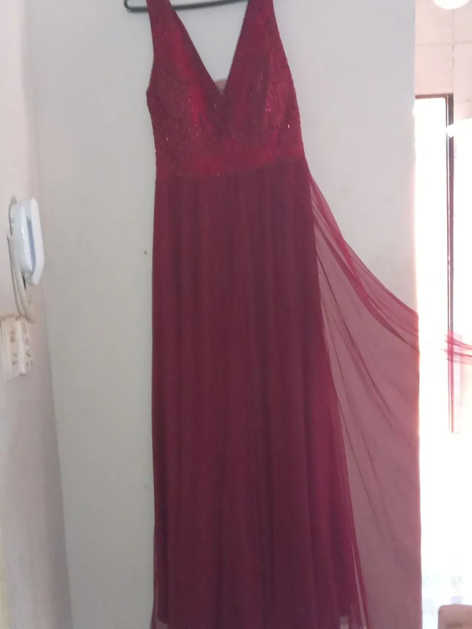 Vestido de renda vermelho para festa - Foto 2