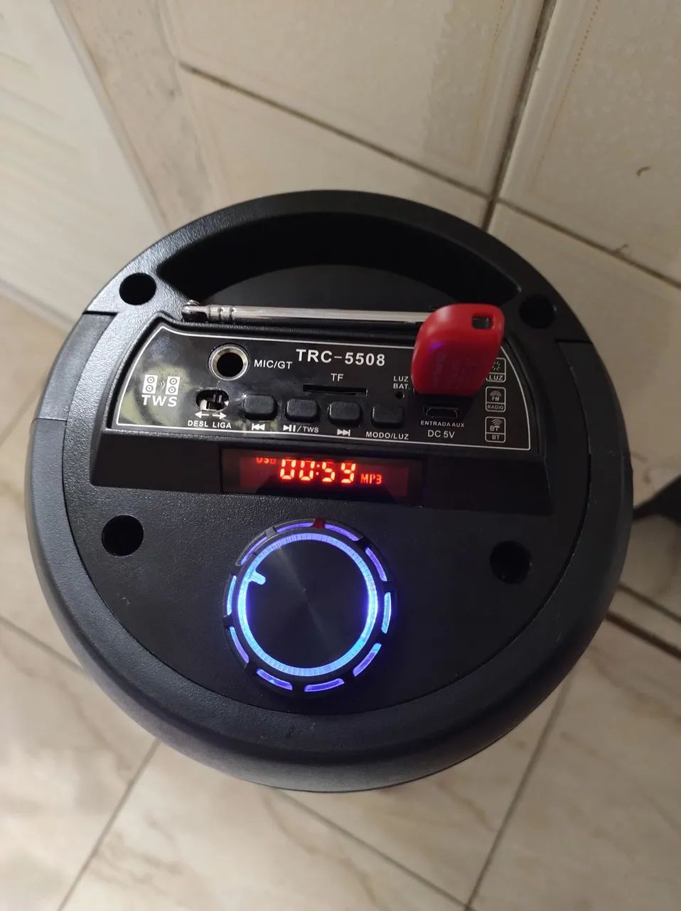 Caixa de Som Bluetooth Portátil TRC-5508