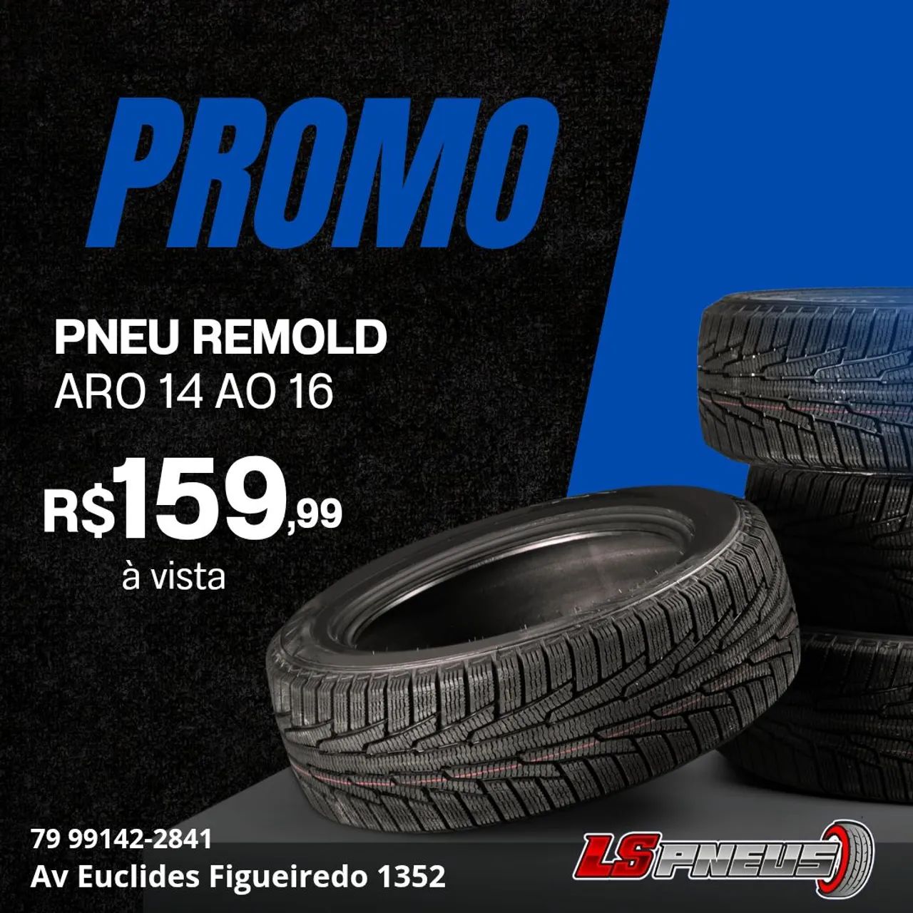 Pneu Remold Aro 14 a 16 - R$159,99