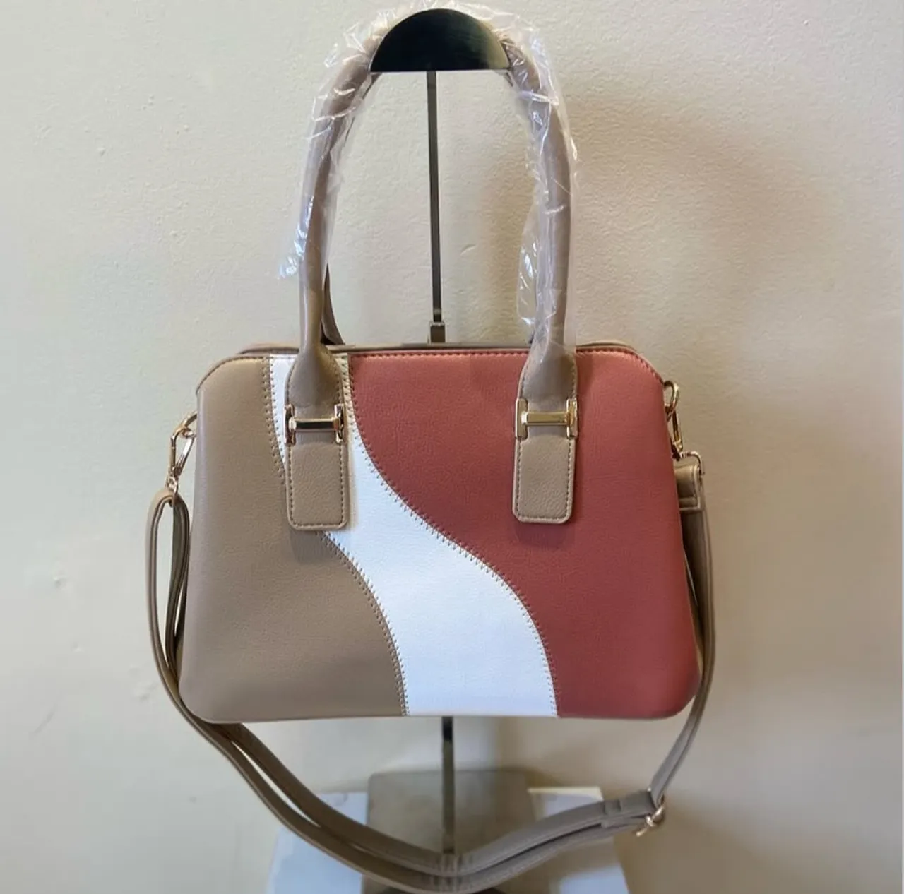 Bolsa Feminina Color Block com Alça Removível