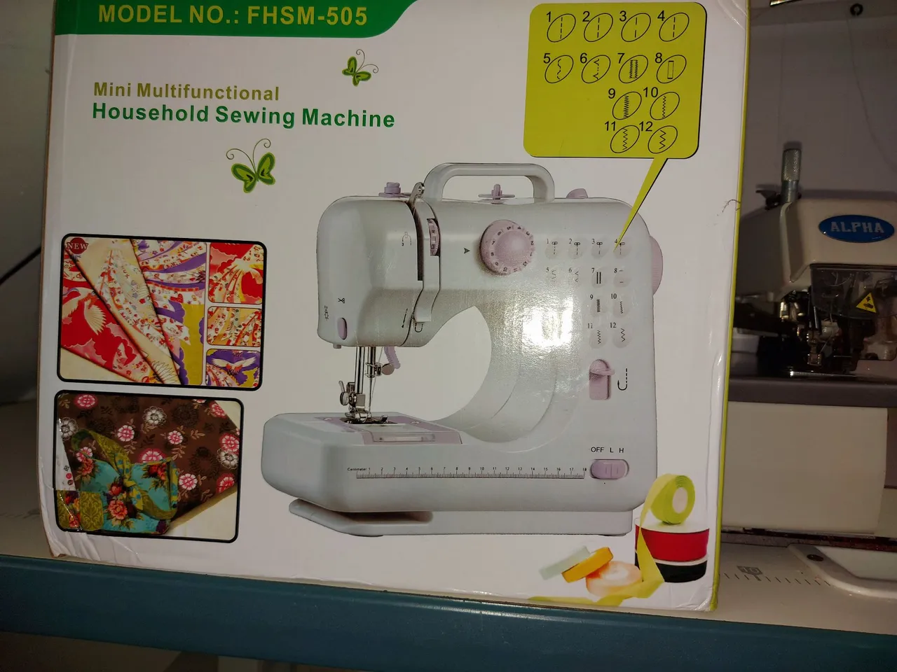 Máquina de Costura Reta zig zag Mini Multifuncional