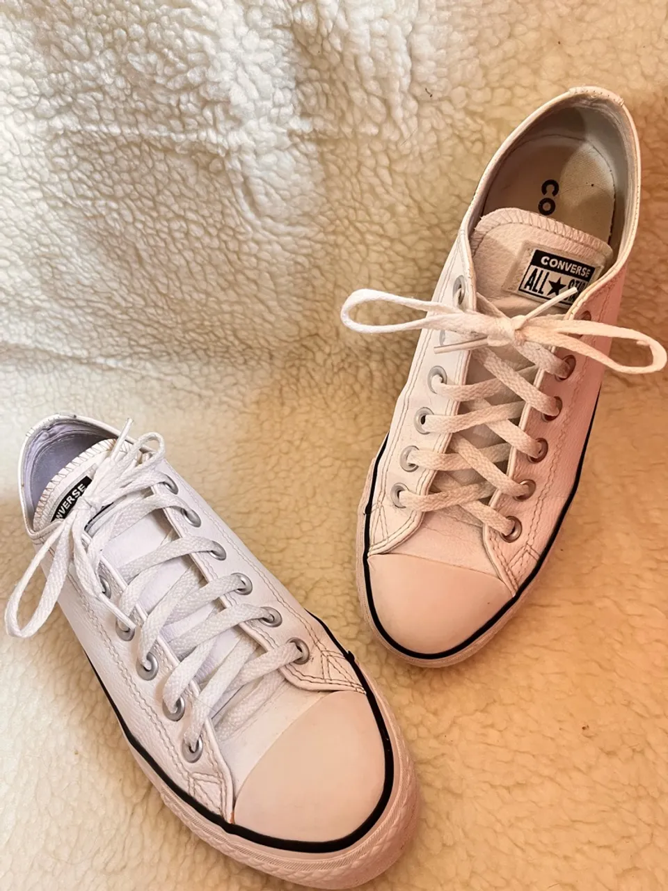 Converse All Star de couro branco
