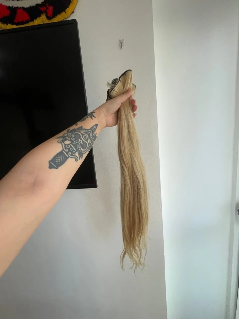 Mega hair cabelo humano loiro 70cm 170g