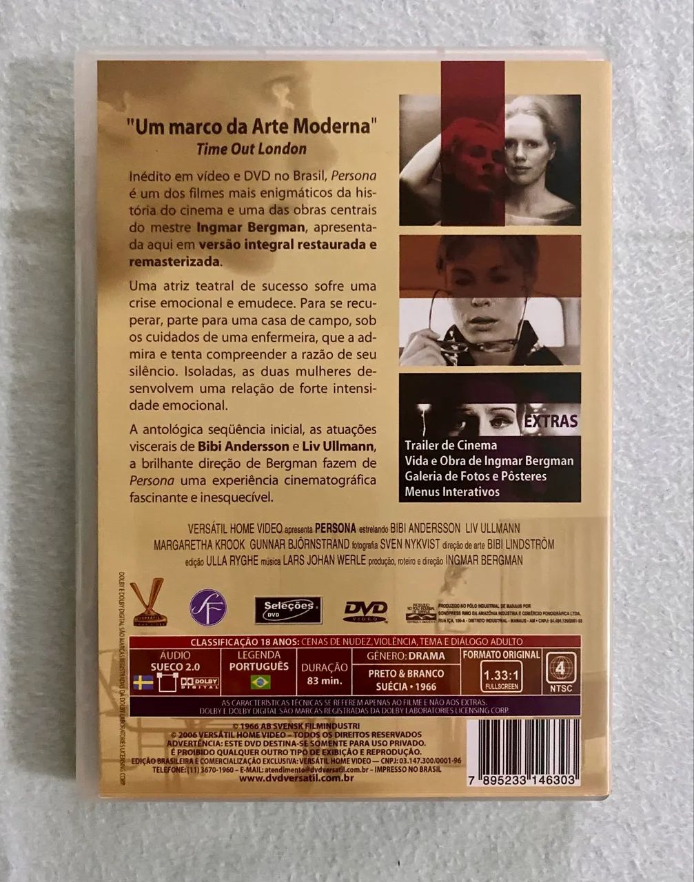 DVD Versátil: Persona (Direção Ingmar Bergman-1966) - Foto 3