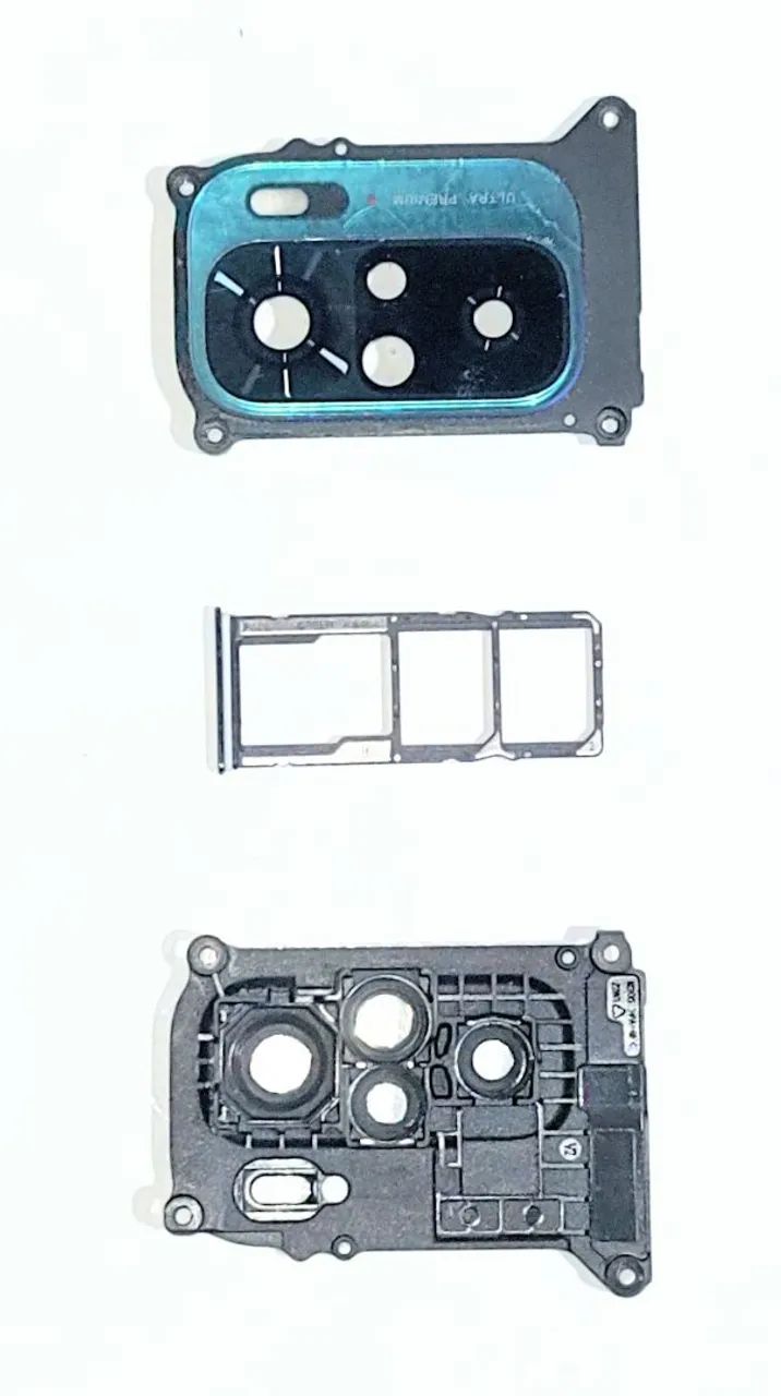 Traseira completa REDMI Note 10: Tampa + Lente + carcaça + gaveta chip + Capinha grossa - Foto 3