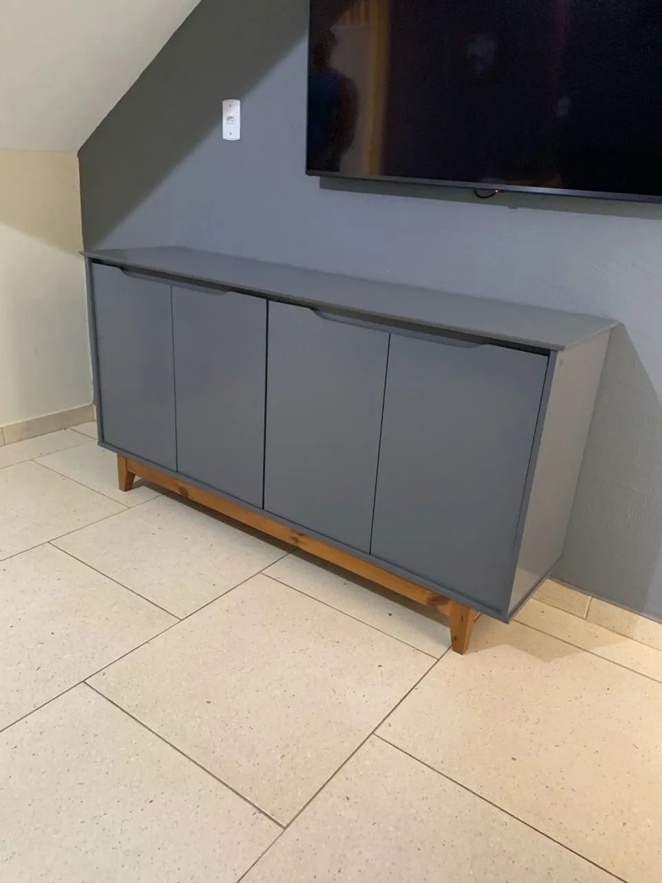 Buffet 4 Portas Cinza