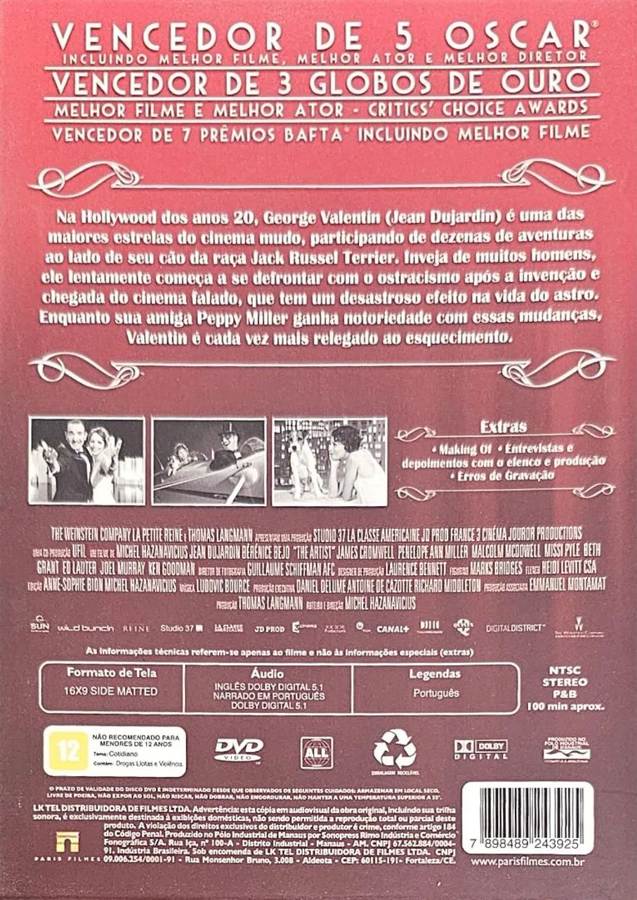 O Artista - Vencedor de 5 Oscars - Blu-Ray - Foto 2