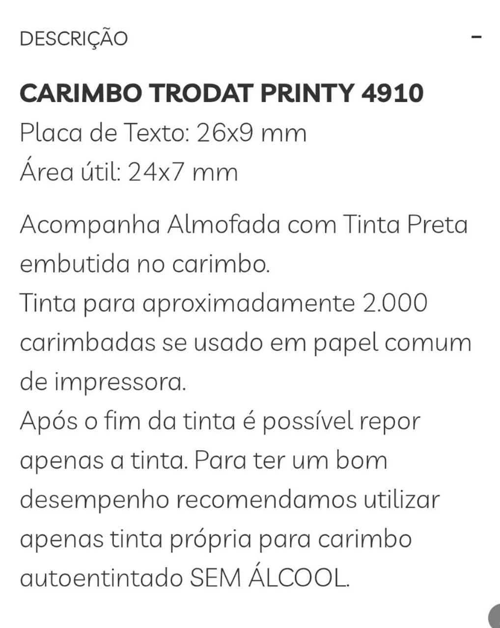 Carimbo Autoentintado TRODAT Printy 4910 - Foto 2