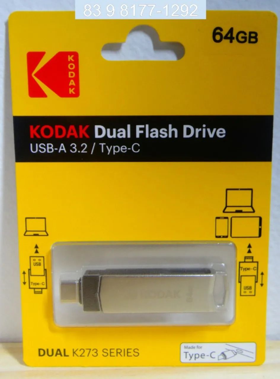 Pen Drive 64GB Duplo - KODAK - Foto 4