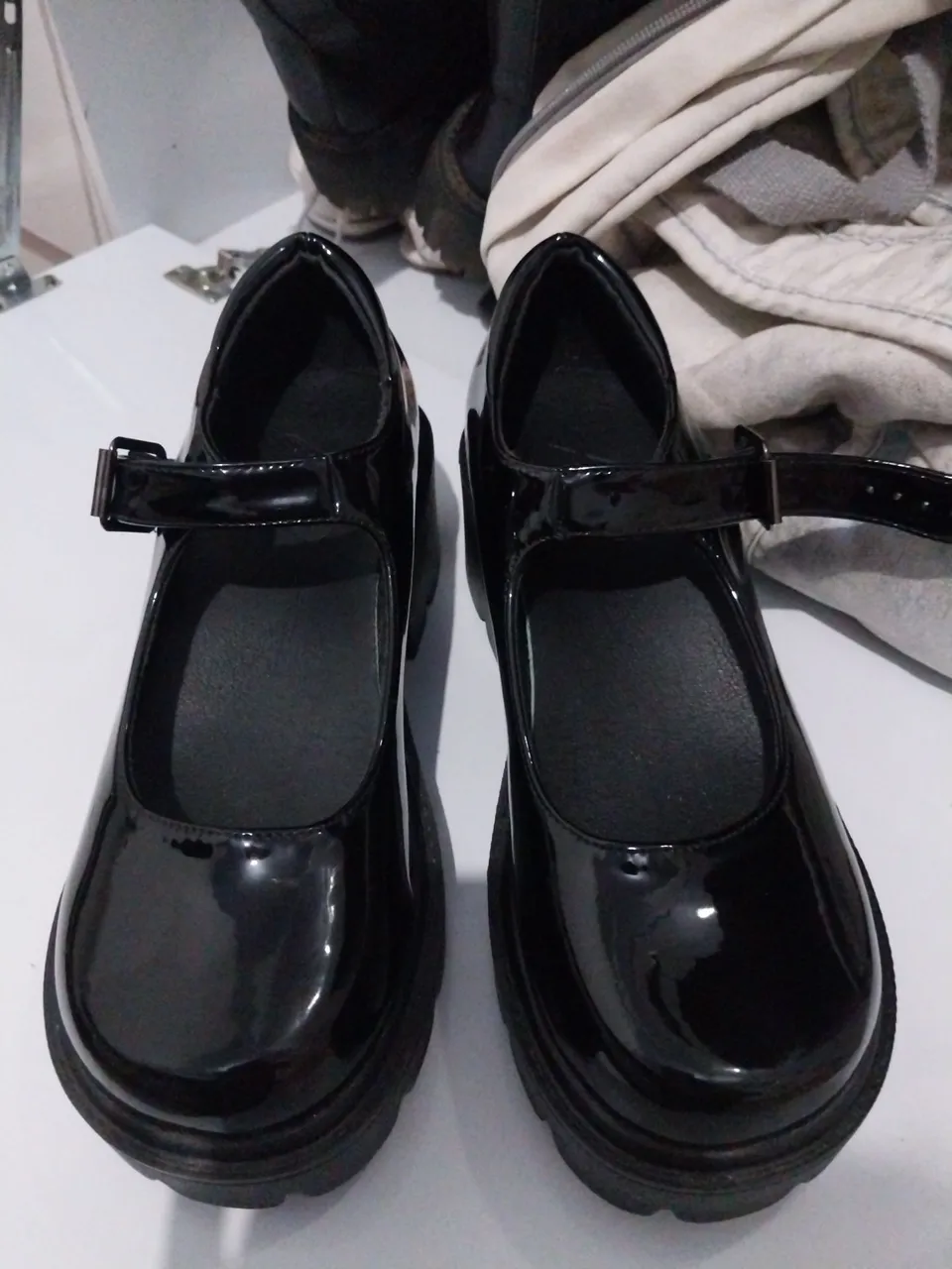 Sapatos Mary Jane Plataforma